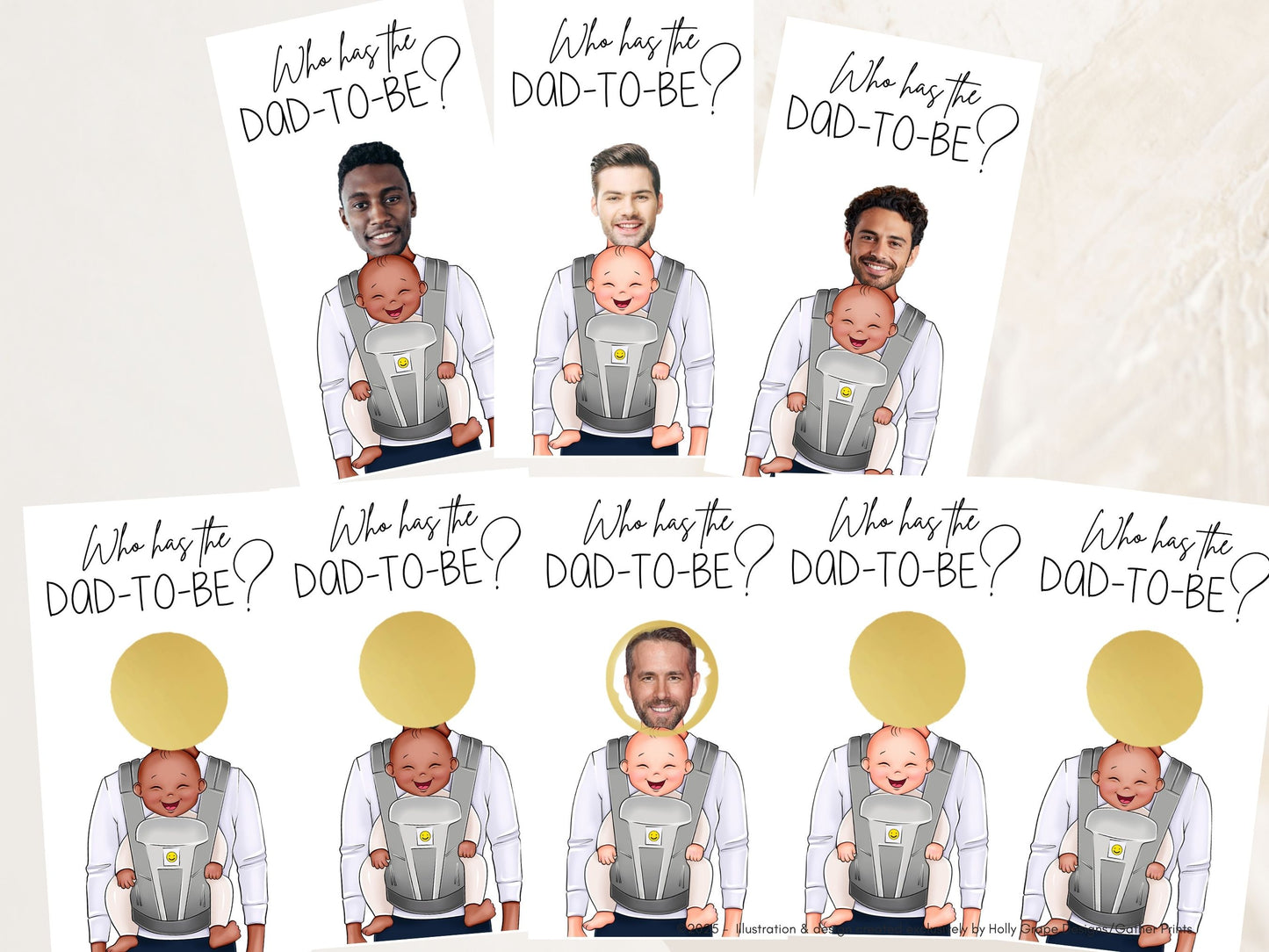 Who Has the Dad scratch-off game for baby shower activity daddy game