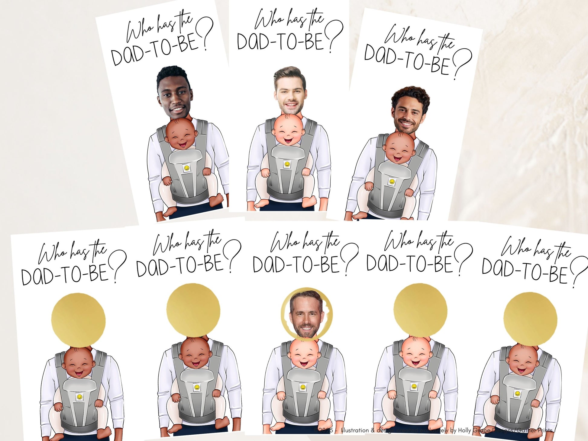 Who Has the Dad scratch-off game for baby shower activity daddy game