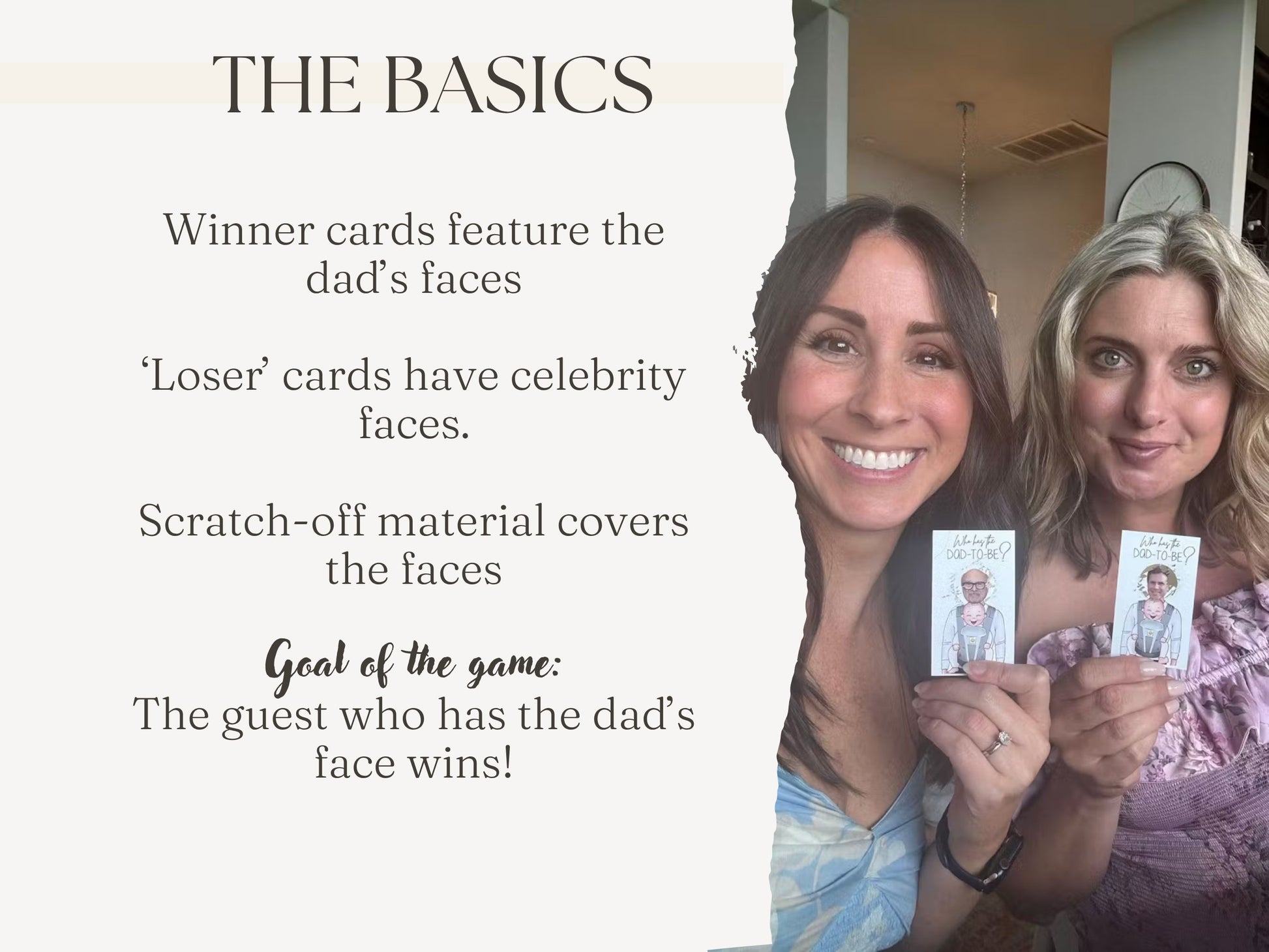 Daddy scratch off baby shower game Who Has the Dad printed cards