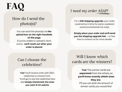 Daddy scratch off baby shower game Who Has the Dad printed cards, FAQ