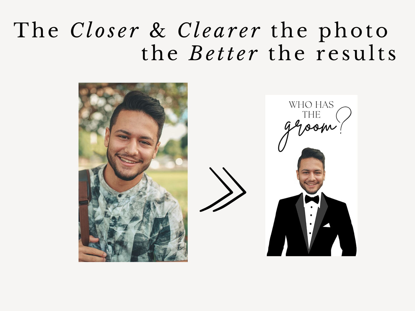 An example photo for Who Has the Groom scratch off bridal shower game cards – fun printed wedding party game